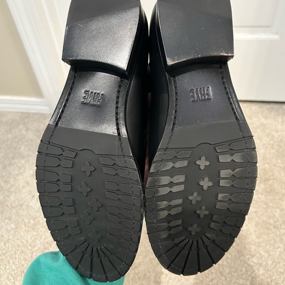 Frye Women’s Knee High Boot, Melissa double soul button lug tall, color black - Picture 4 of 5